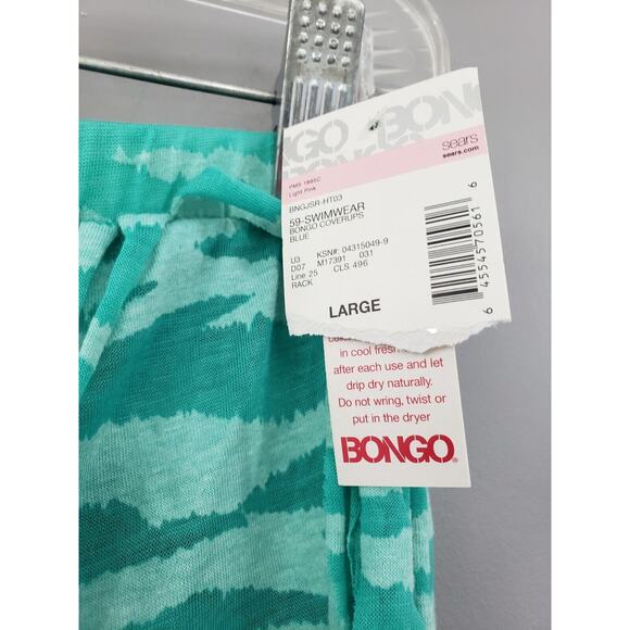 NEW 1990s 90s y2k fringe Bongo Beach Bathing Suit Cover Up JUNIORS Large zebra - Picture 4 of 6